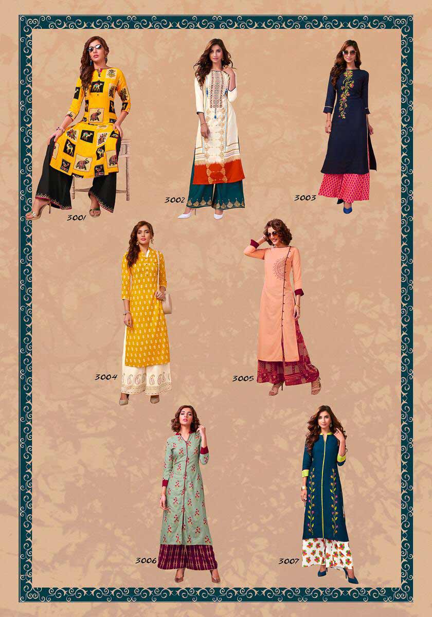 Biba's Vol-3 Diya Trends Rayon Palazzo Kurti Biba's Vol-3 Diya Trends Rayon Palazzo Kurti